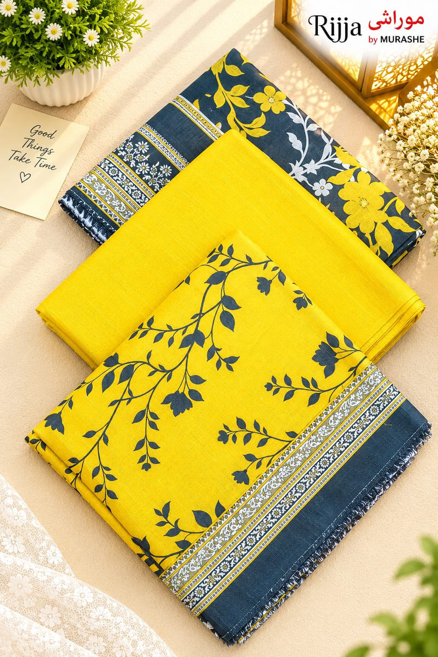 Rija by Murashe Original 3PC Khaddar Digital Printed Unstitched Suit