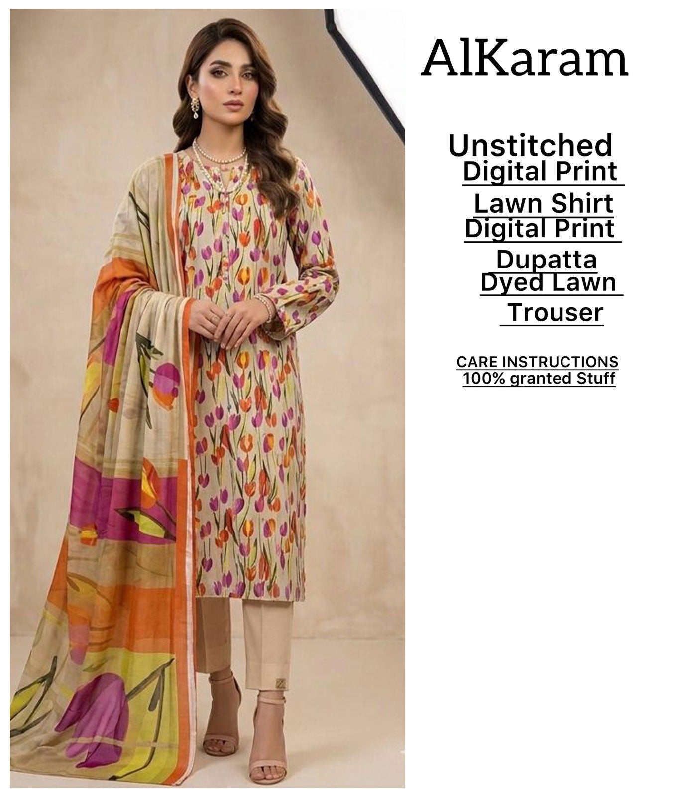 Alkaram Spring Summer 2026 | Luxury Digital Printed 3-Piece Lawn Collection