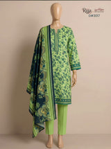 Rija by Murashe Original 3PC Khaddar Digital Printed Unstitched Suit