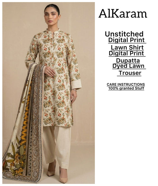 Alkaram Spring Summer 2026 | Luxury Digital Printed 3-Piece Lawn Collection