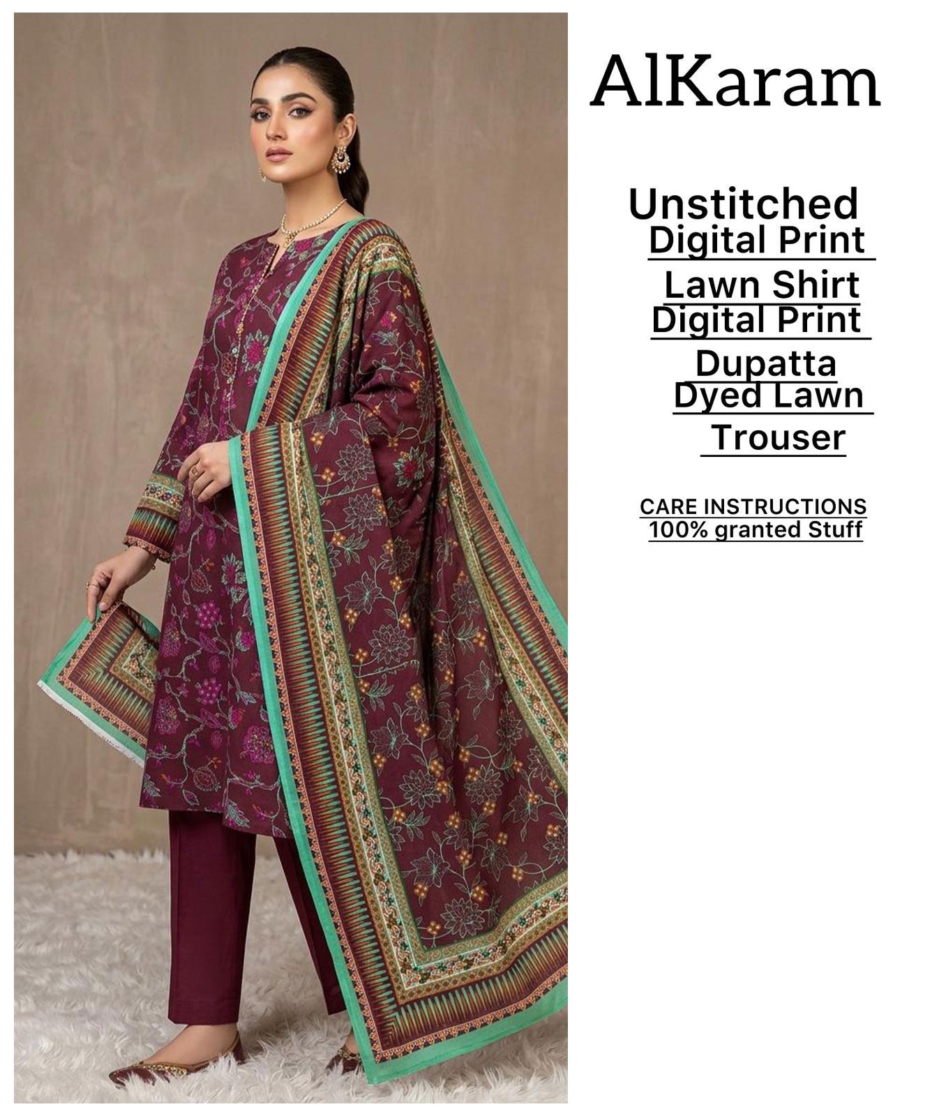 Alkaram Spring Summer 2026 | Luxury Digital Printed 3-Piece Lawn Collection