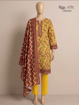 Rija by Murashe Original 3PC Khaddar Digital Printed Unstitched Suit