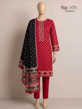 Rija by Murashe Original 3PC Khaddar Digital Printed Unstitched Suit
