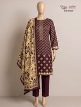 Rija by Murashe Original 3PC Khaddar Digital Printed Unstitched Suit