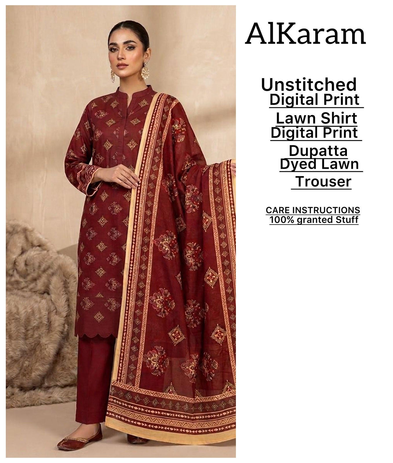 Alkaram Spring Summer 2026 | Luxury Digital Printed 3-Piece Lawn Collection