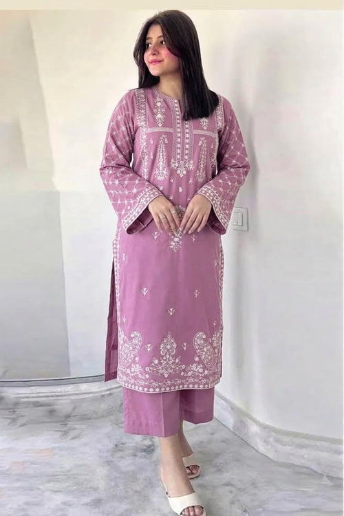 Lawrencepur Wool by Chawla premium winter fabric in rose pink