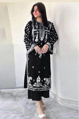 Lawrencepur Wool by Chawla premium winter fabric in black