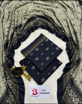 Bin Saeed original Khaddar 3PC suit in Royal Blue