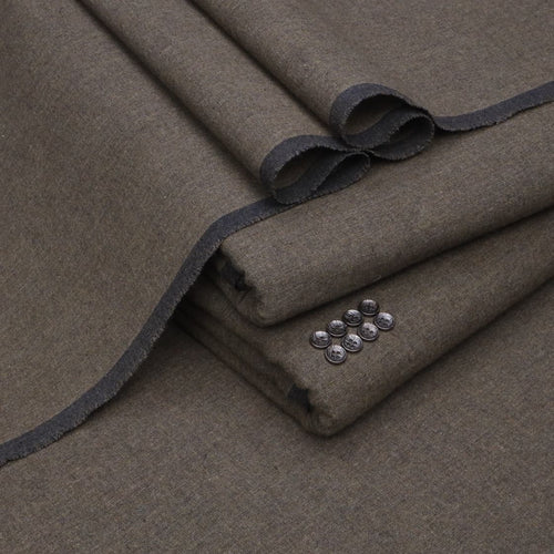 Kamalia Khaddar Premium Quality 100% Pure Cotton Khaddar in Mocha Brown, 7 Meter Suit
