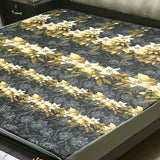 Printed waterproof mattress cover in charcoal grey