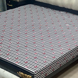 Printed waterproof mattress cover in pure white