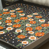 Printed waterproof mattress cover in midnight obsidian
