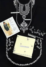 Pure Dhanak 2PC Embroidered Winter Collection in Jet Black