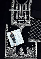 Lawrencepur Wool by Chawla premium winter fabric in Black 