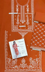 Lawrencepur Wool by Chawla premium winter fabric in burnt orange