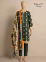 Rija by Murashe Original 3PC Khaddar Digital Printed Unstitched Suit