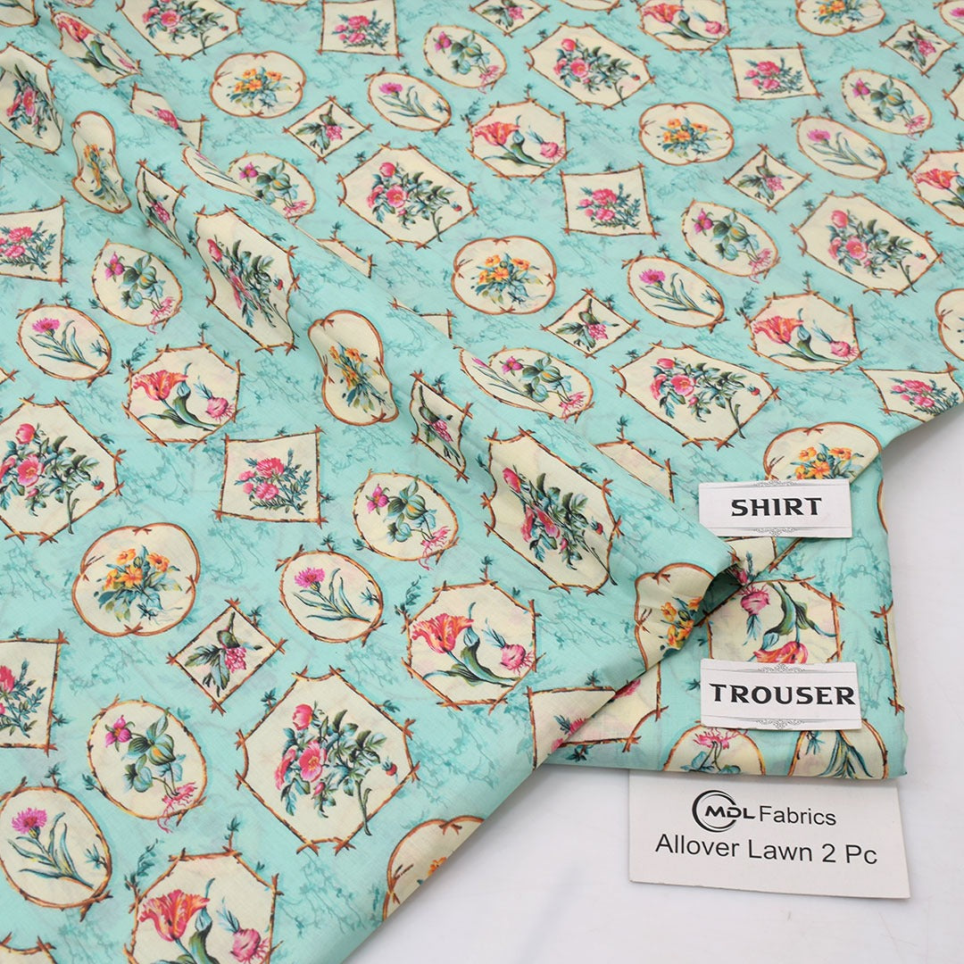 Original MDL Printed Lawn Suit – Shirt & Digital Printed Trouser