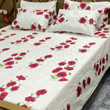5 PC Export Quality Pure Cotton King Size Bedsheet Set