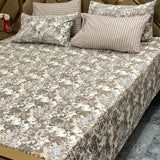 5 PC Export Quality Pure Cotton King Size Bedsheet Set