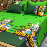 5 PC Export Quality Pure Cotton King Size Bedsheet Set
