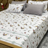 5 PC Export Quality Pure Cotton King Size Bedsheet Set