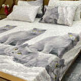 5 PC Export Quality Pure Cotton King Size Bedsheet Set