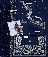Pure Dhanak 3-Piece Embroidered Suit for Women | Premium Pakistani Unstitched Collection