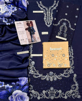 Pure Dhanak 3-Piece Embroidered Suit for Women | Premium Pakistani Unstitched Collection