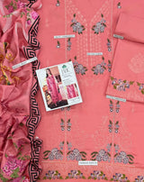 Pure Dhanak 3-Piece Embroidered Suit for Women | Premium Pakistani Unstitched Collection