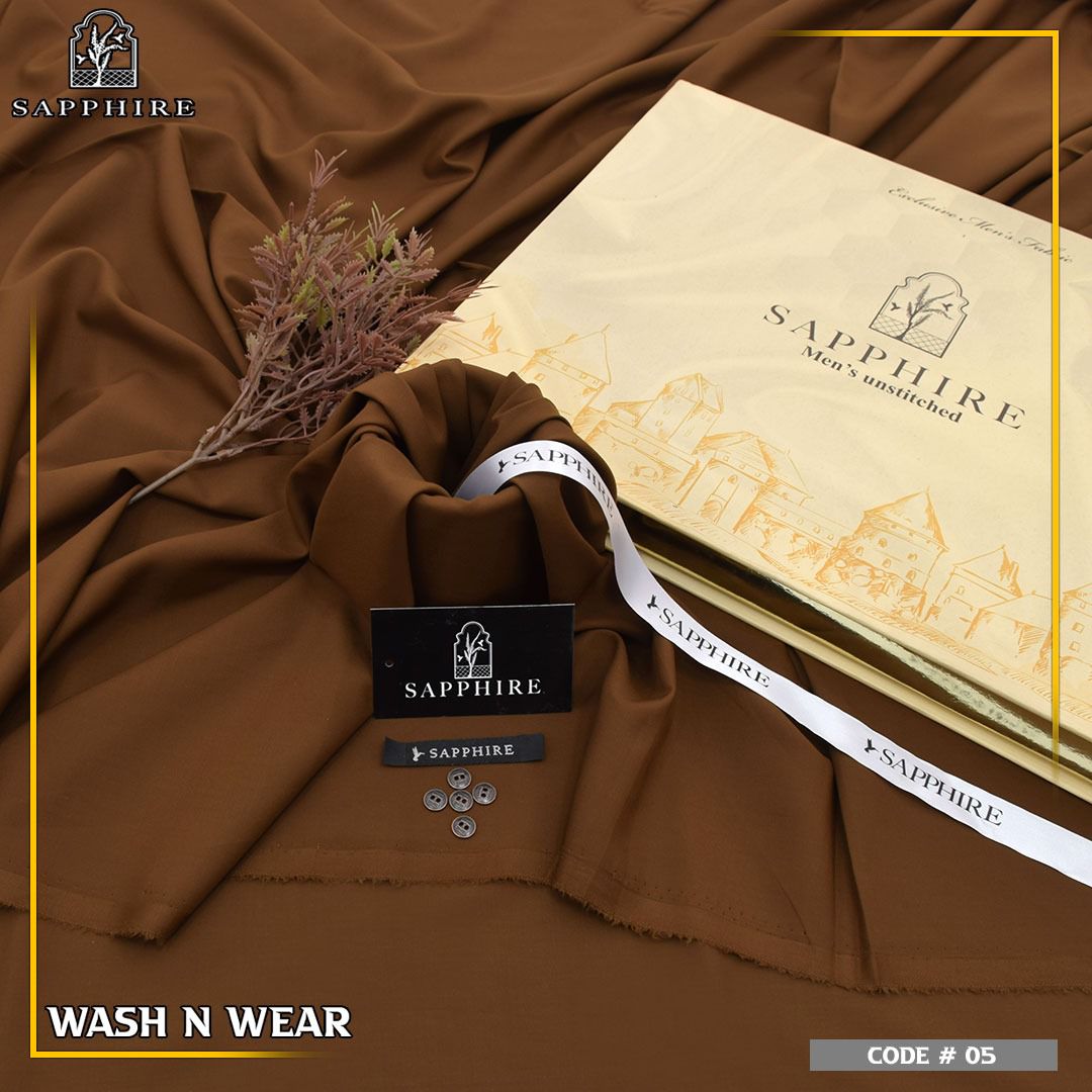 Sapphire Premium Wash Wear Gents Unstitched Suit – Summer Collection 2026