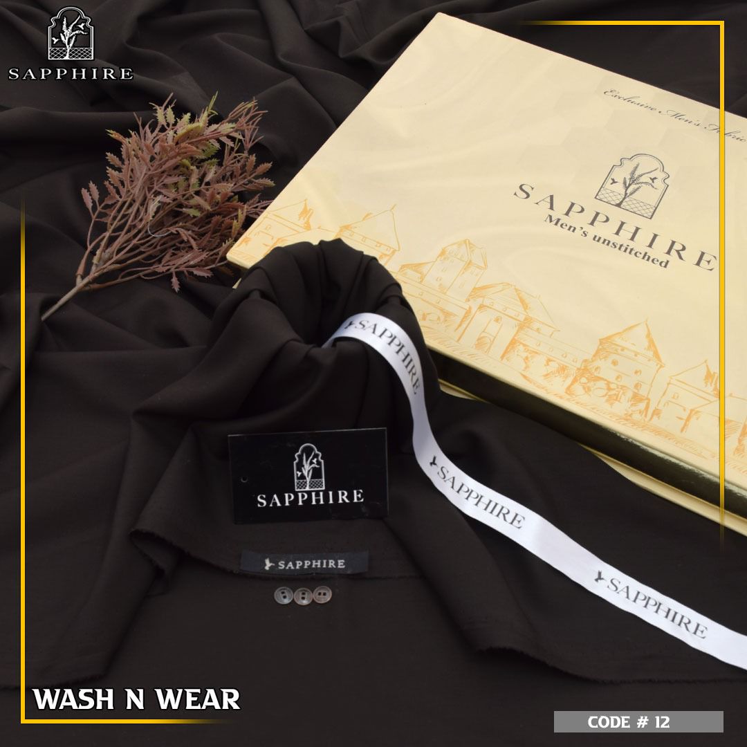 Sapphire Premium Wash Wear Gents Unstitched Suit – Summer Collection 2026