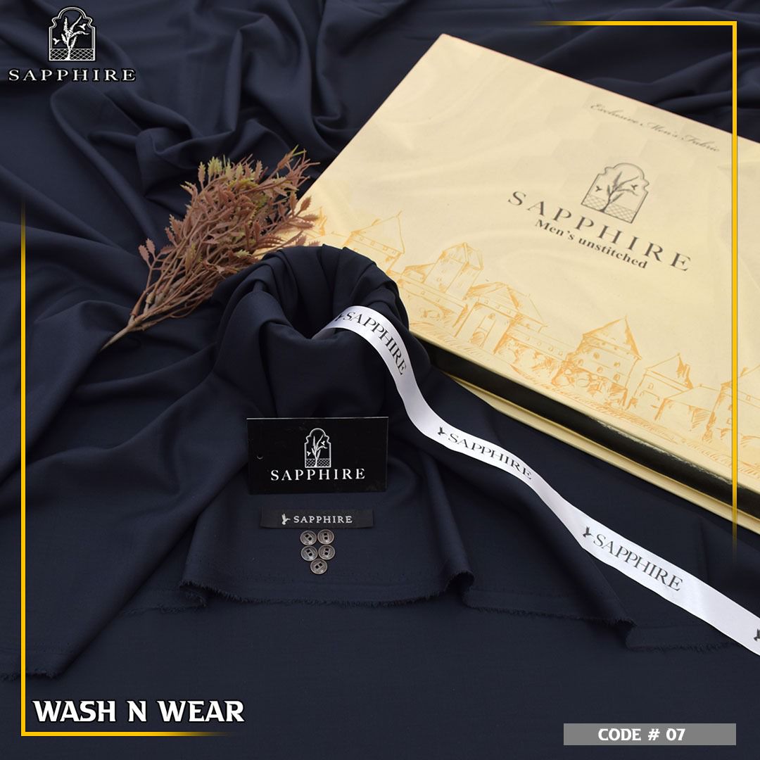 Sapphire Premium Wash Wear Gents Unstitched Suit – Summer Collection 2026