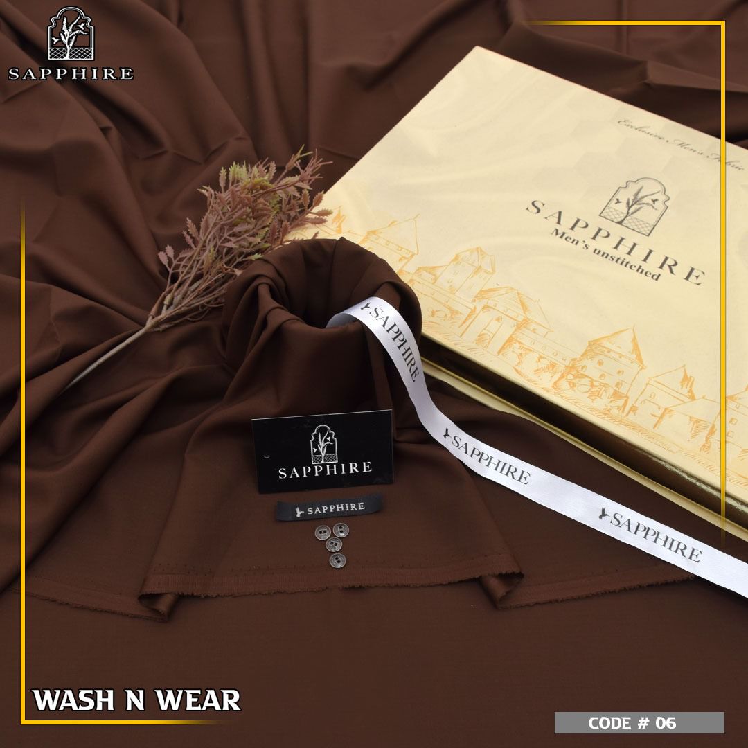Sapphire Premium Wash Wear Gents Unstitched Suit – Summer Collection 2026