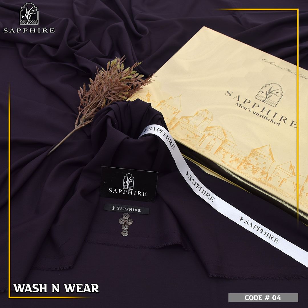 Sapphire Premium Wash Wear Gents Unstitched Suit – Summer Collection 2026