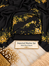 Imported Marina 3Pc Suit with Wool Shawl – Floral Print