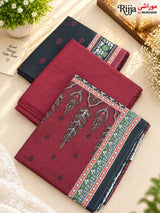 Rija by Murashe Original 3PC Khaddar Digital Printed Unstitched Suit