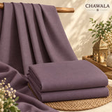 Lawrencepur Wool by Chawla premium winter fabric in Muted Plum