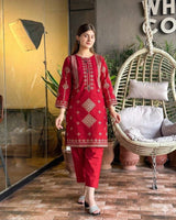 Pure Dhanak 2PC Embroidered Winter Collection