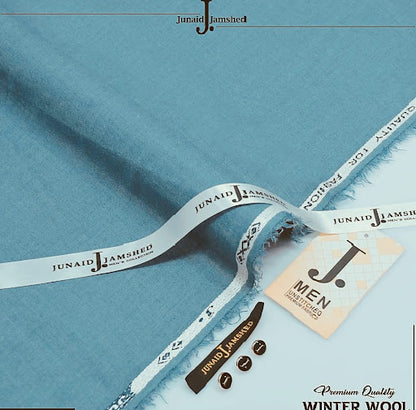 Junaid Jamshed Winter Wool Fabric in Light Cadet Blue Shade - Men's Winter Collection