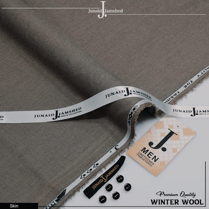 Junaid Jamshed Winter Wool Fabric in Skin Tone - Premium Unstitched Men's Wear