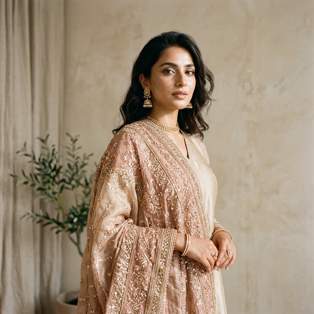 Embroidered Lawn 3-Piece Suit (Sage Elegance)
