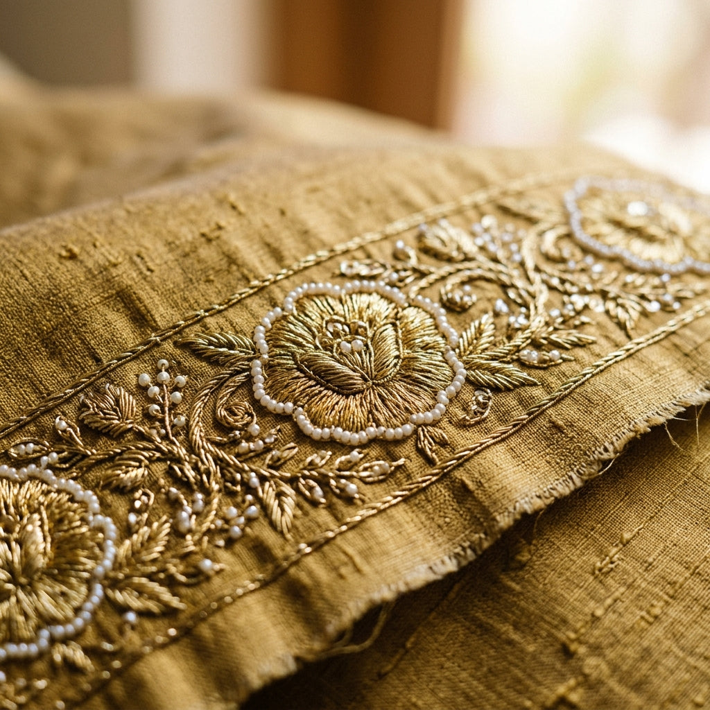 Organza resham Luxury Festive Edit (Ivory Pearl)